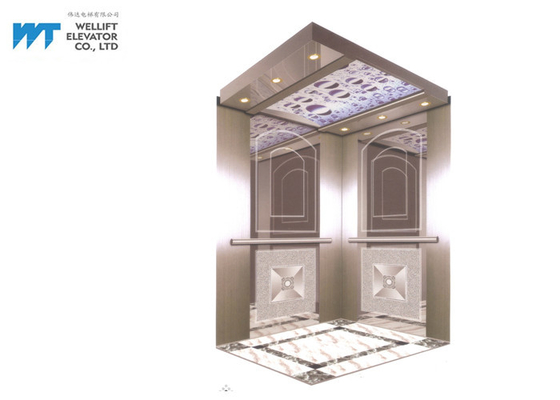 Projeto simples do espelho da decoração da cabine do elevador para o elevador moderno do hotel