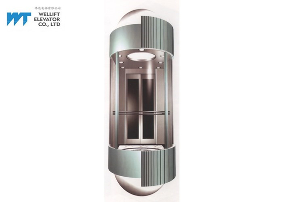 Decoração acrílica da cabine do elevador do projeto do semicírculo para o elevador moderno de Hotle