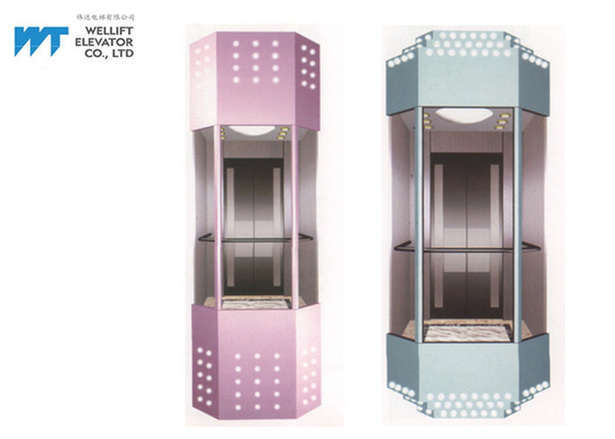 Elevador de vidro panorâmico da forma do diamante 180 graus que Sightseeing para o hotel/construção comercial