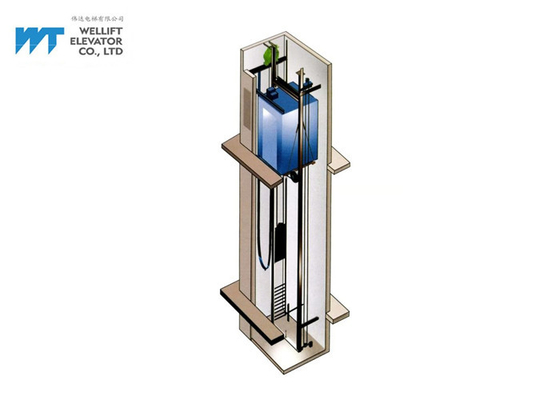 espaço da construção das economias do elevador do passageiro de Roomless da máquina de 1000kg 1.5m/S