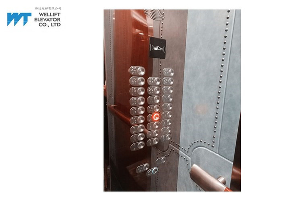 elevador luxuoso do passageiro 3.0m/S com controle de acesso do cartão de IC