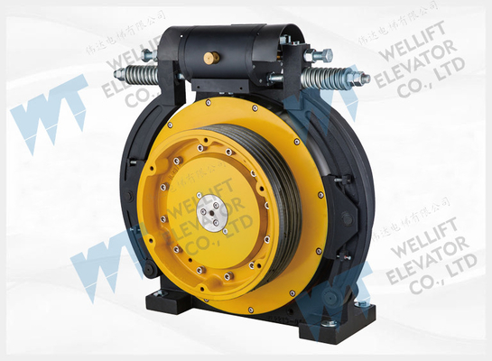 Motor síncrono do elevador do ímã permanente/máquina Gearless da tração do elevador com estrutura exterior do rotor
