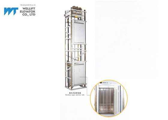 Tipo lateral do assoalho do elevador do Dumbwaiter da porta de dobradura da abertura pouca profundidade ≥500M do poço do espaço