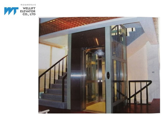 Sala home residencial da máquina dos elevadores da prova da vibração menos tipo curso máximo 12M da tração