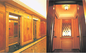 o tipo luxuoso cabine de elevador do passageiro traz-lhe um sentimento bonito e confortável